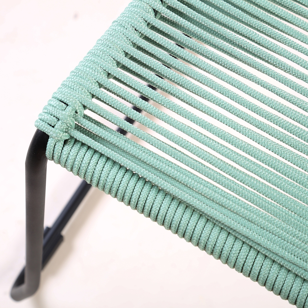 Avele Ann Green Outdoor Side Chair, Set of 2 - Thumbnail - Image 6