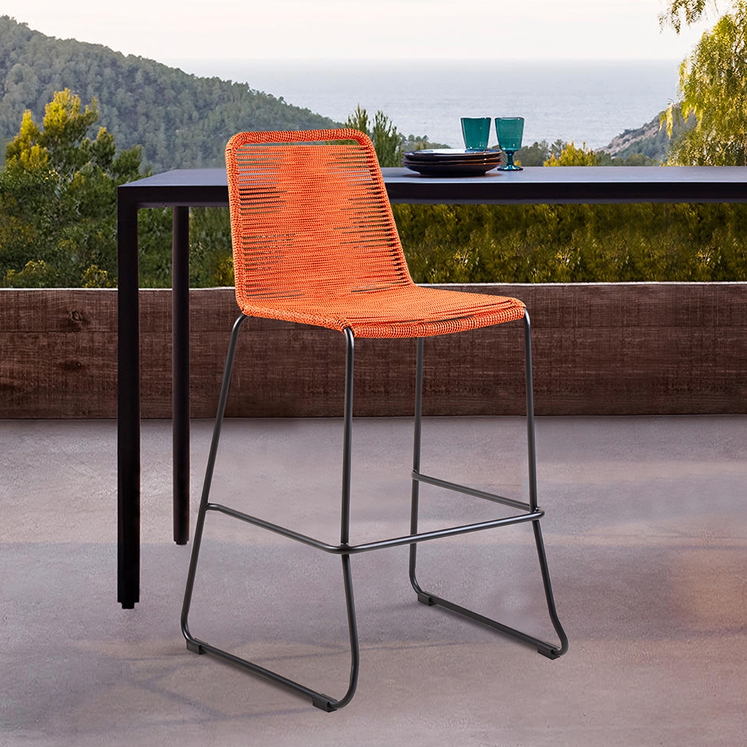 Avele Ann Orange Outdoor Barstool - Thumbnail - Image 8