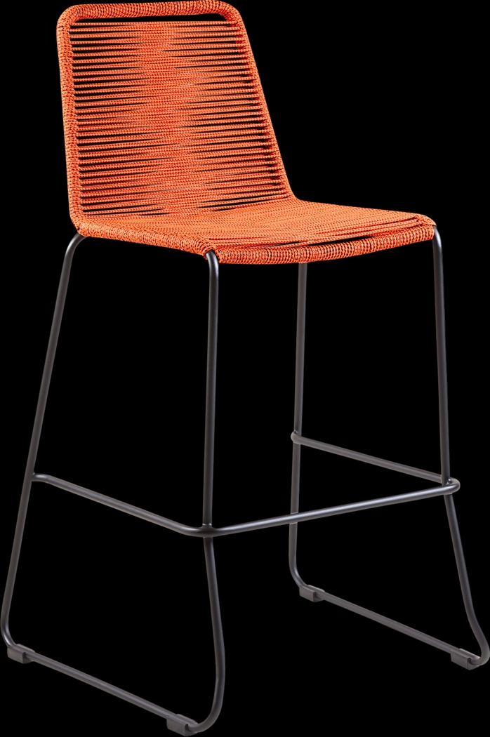 Avele Ann Orange Outdoor Barstool - Thumbnail - Image 1