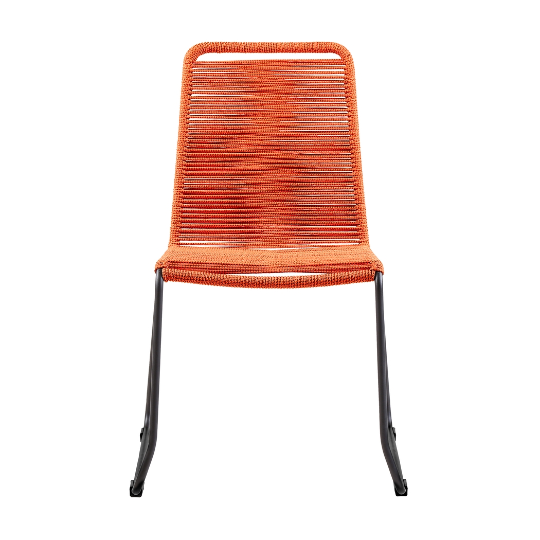 Avele Ann Orange Outdoor Side Chair, Set of 2 - Thumbnail - Image 2