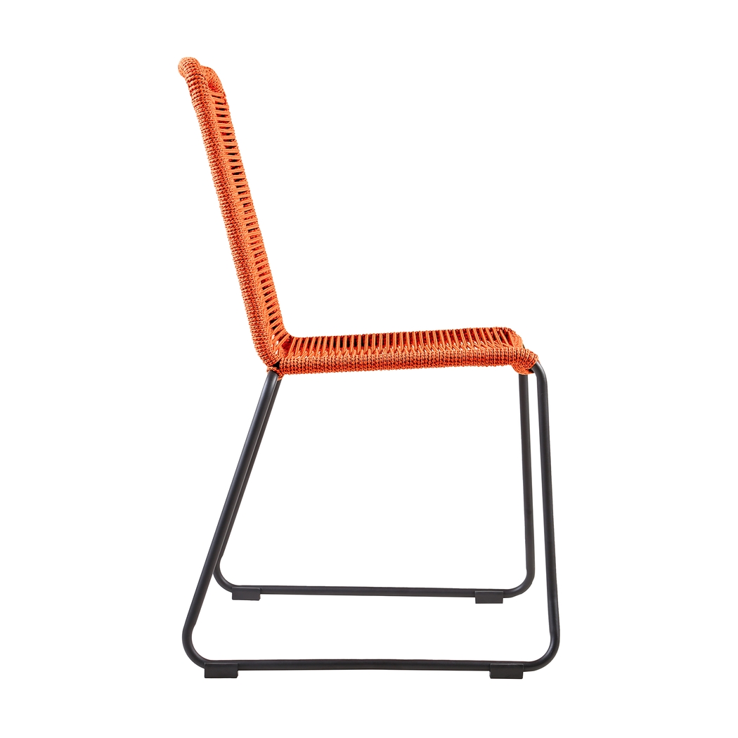 Avele Ann Orange Outdoor Side Chair, Set of 2 - Thumbnail - Image 3