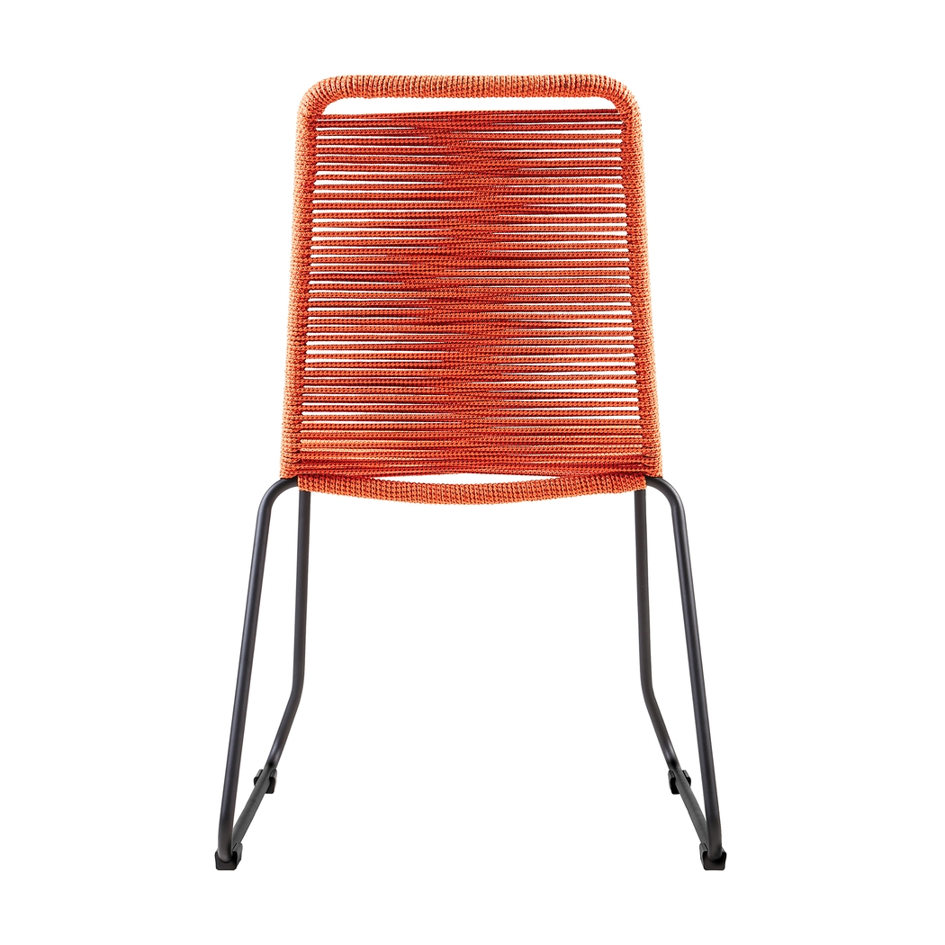 Avele Ann Orange Outdoor Side Chair, Set of 2 - Thumbnail - Image 4