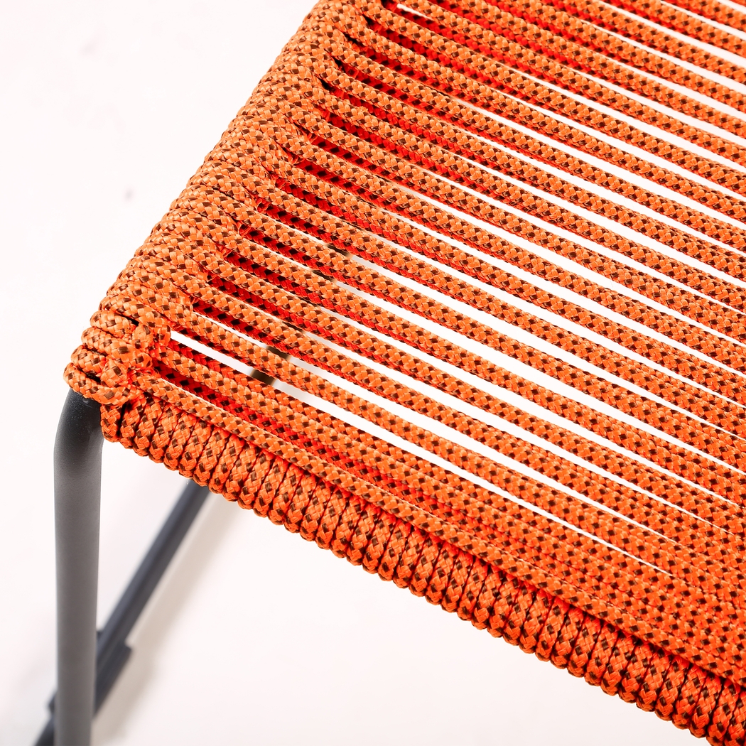 Avele Ann Orange Outdoor Side Chair, Set of 2 - Thumbnail - Image 6