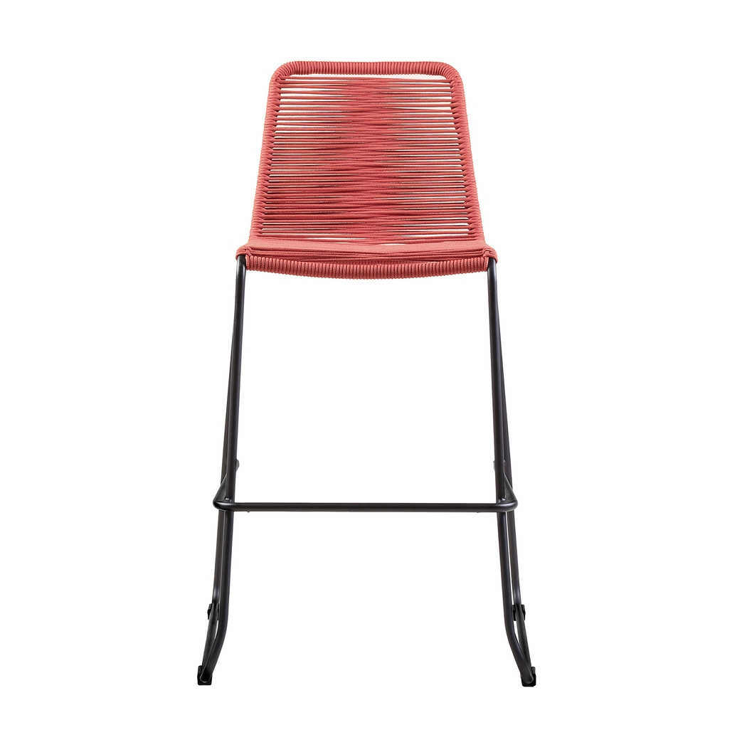 Avele Ann Red Outdoor Counter Height stool - Thumbnail - Image 2