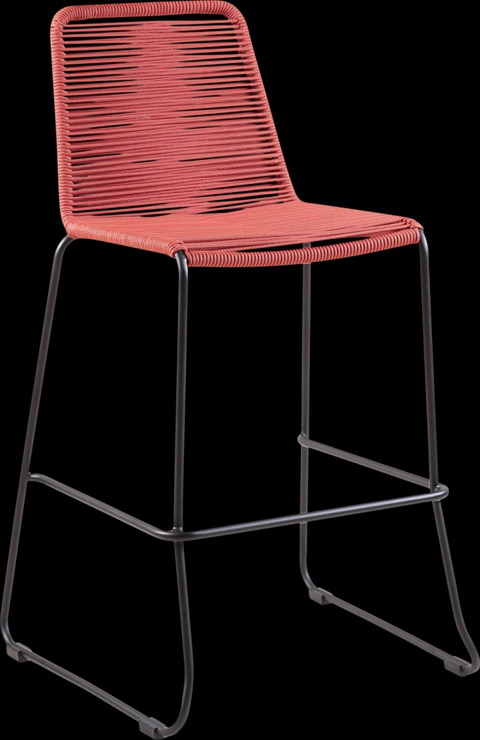 Avele Ann Red Outdoor Counter Height stool - Thumbnail - Image 1