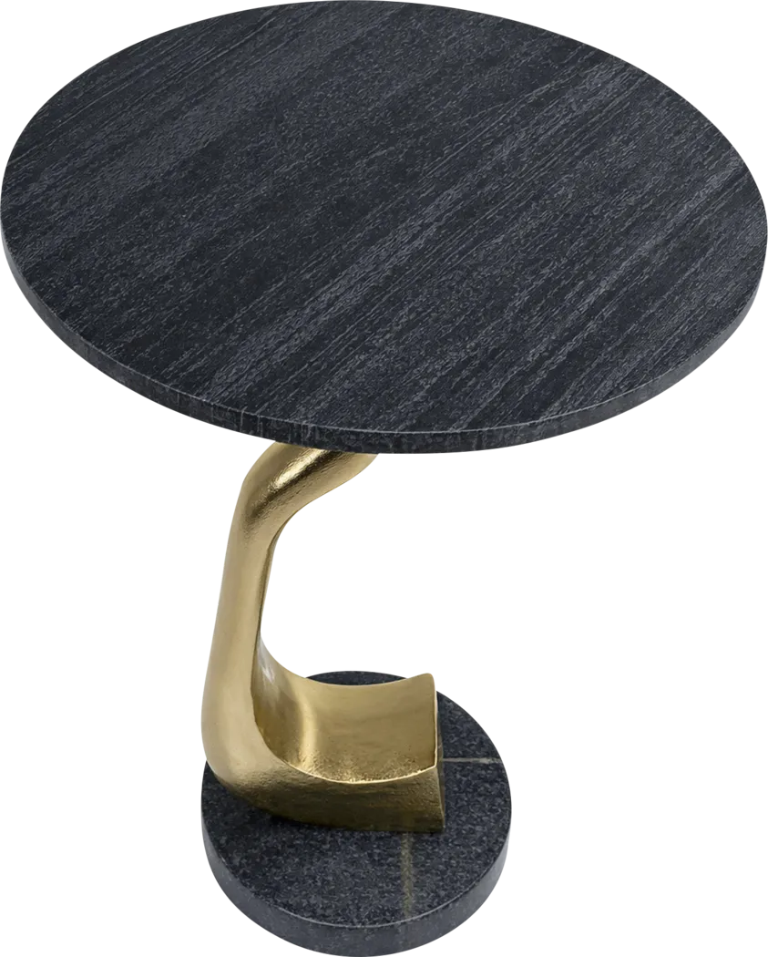 Aveli Gold/Black Accent Table - Thumbnail - Image 4