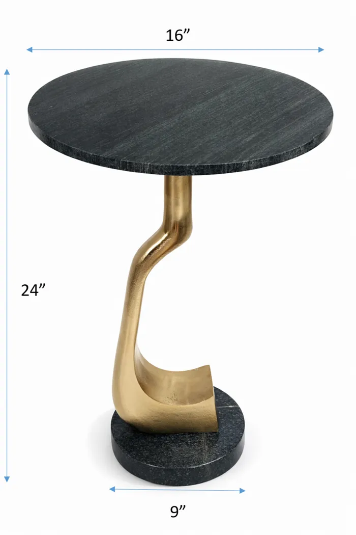 Aveli Gold/Black Accent Table - Thumbnail - Image 7