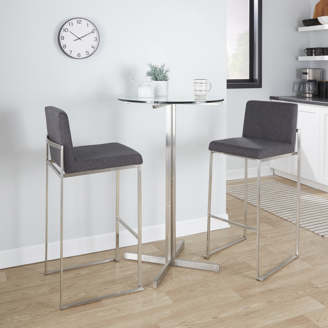 Avella Ann Charcoal Barstool, Set of 3 - Thumbnail - Image 3