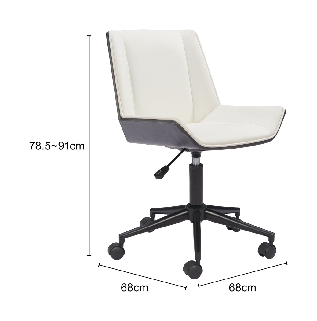 Avellana White Office Chair - Thumbnail - Image 3