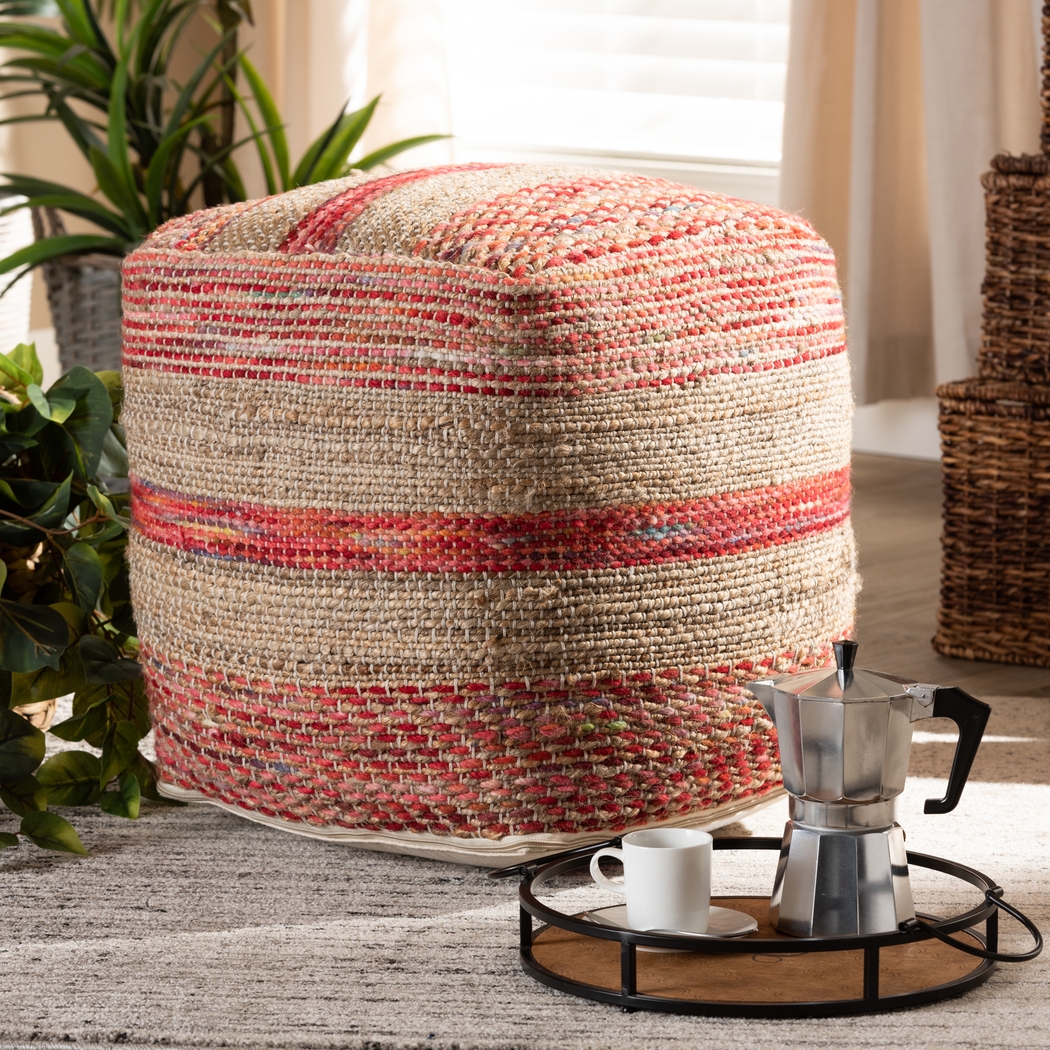 Avenel Court Natural Pouf - Thumbnail - Image 4