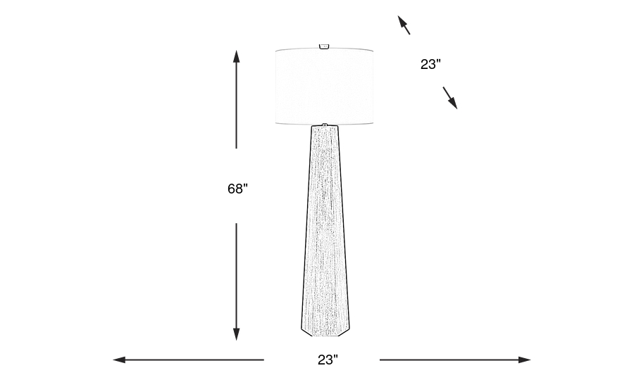 Dimension Image. Please refer to the Dimension Tab on this page for dimension details.