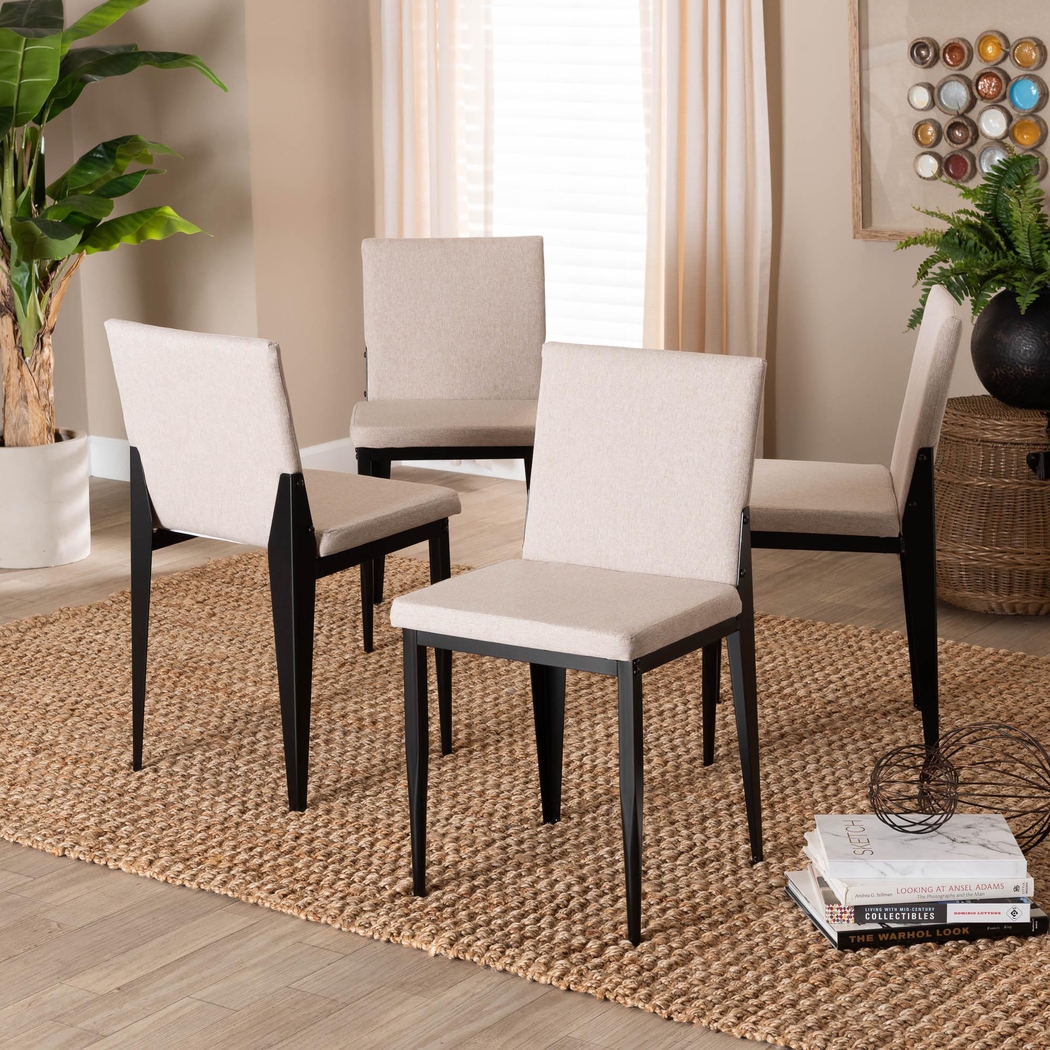 Aveniel Beige Dining Chair, Set of 4 - Thumbnail - Image 2