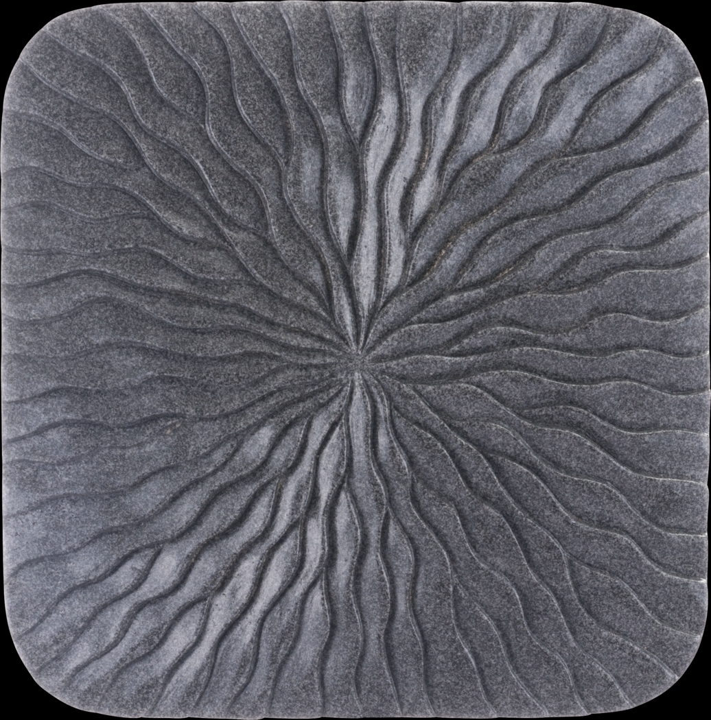 Avens Gray Small Outdoor Square Wave Plaque - Thumbnail - Image 2