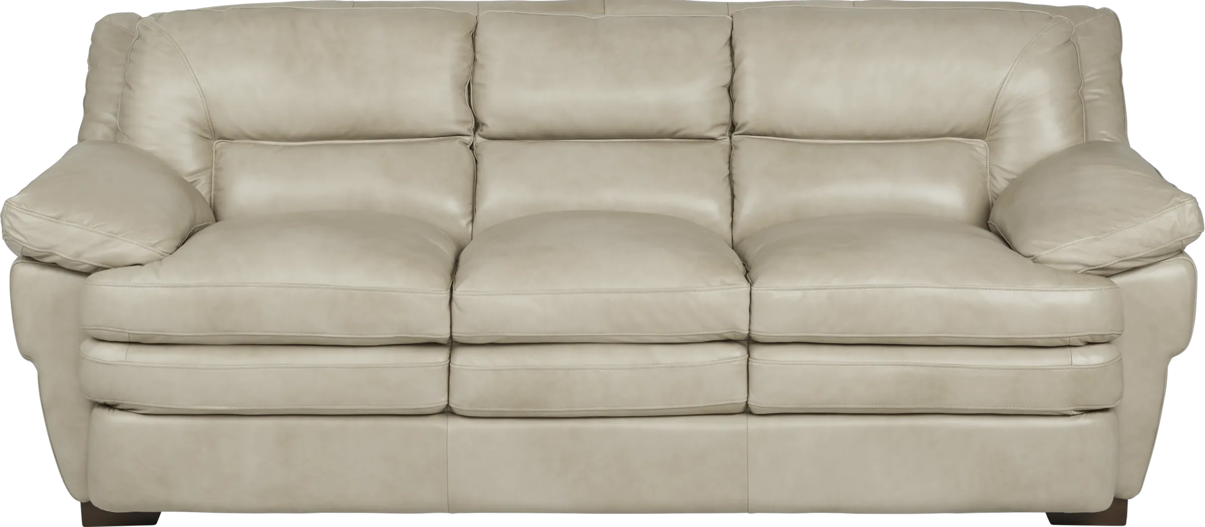 Aventino Tan Leather Sofa - Thumbnail - Image 1