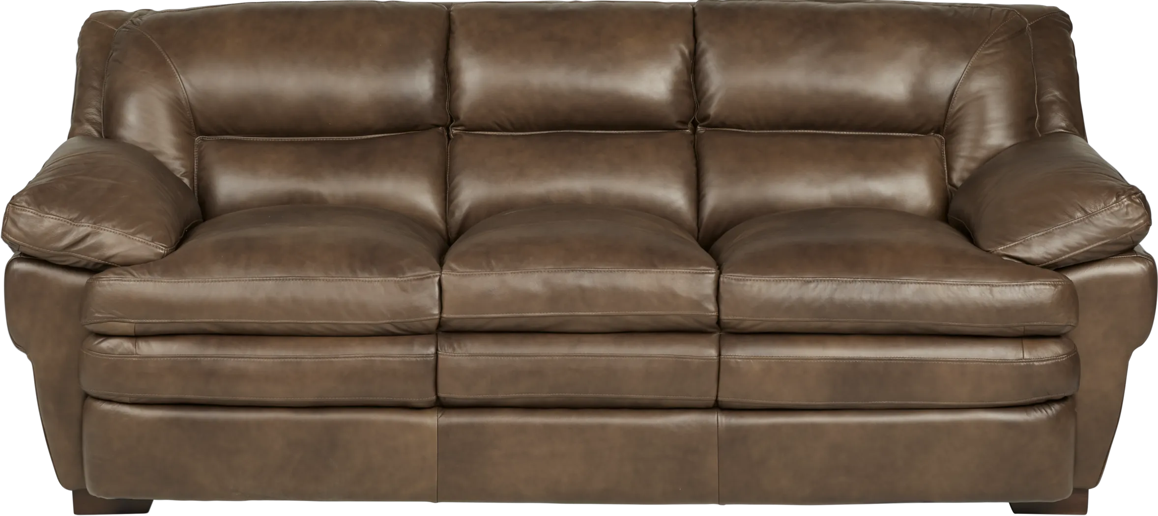 Aventino Tobacco Leather Sofa - Thumbnail - Image 1