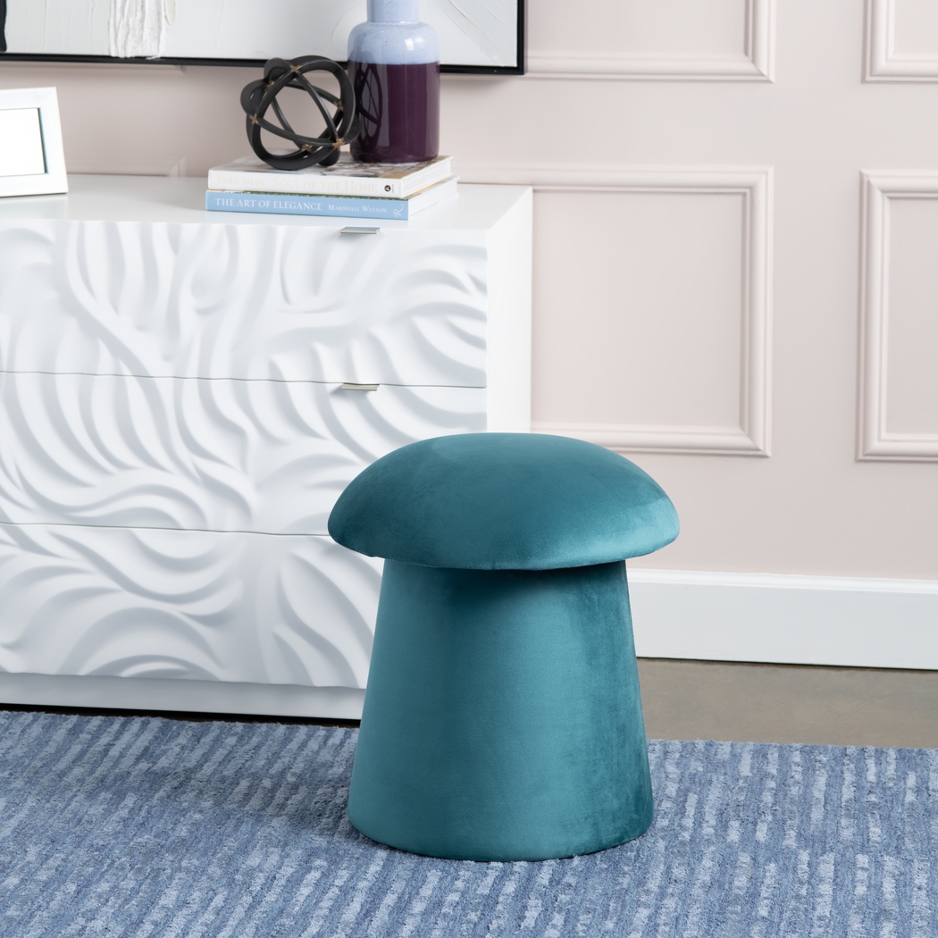 Aventurine Teal Storage Ottoman - Thumbnail - Image 2