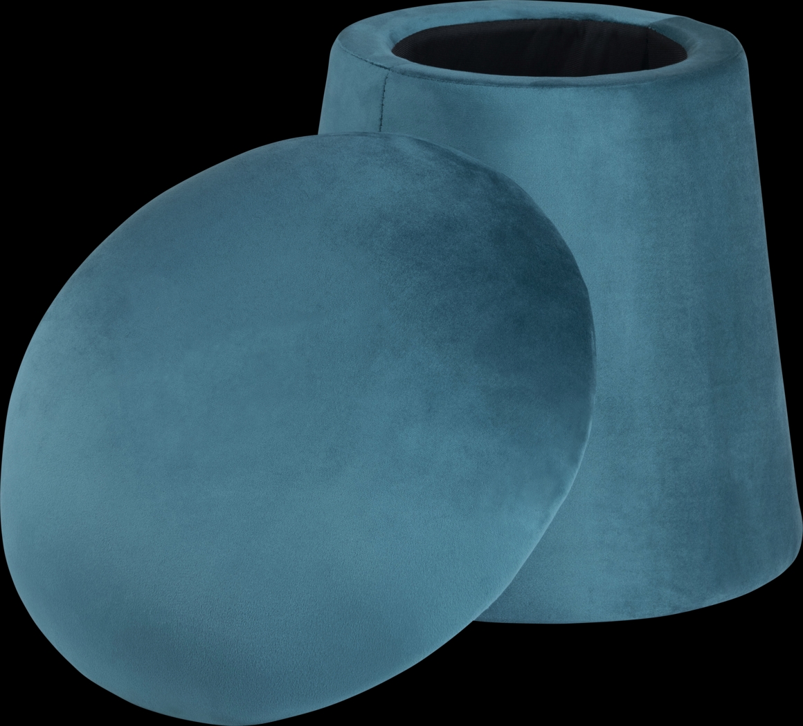 Aventurine Teal Storage Ottoman - Thumbnail - Image 3