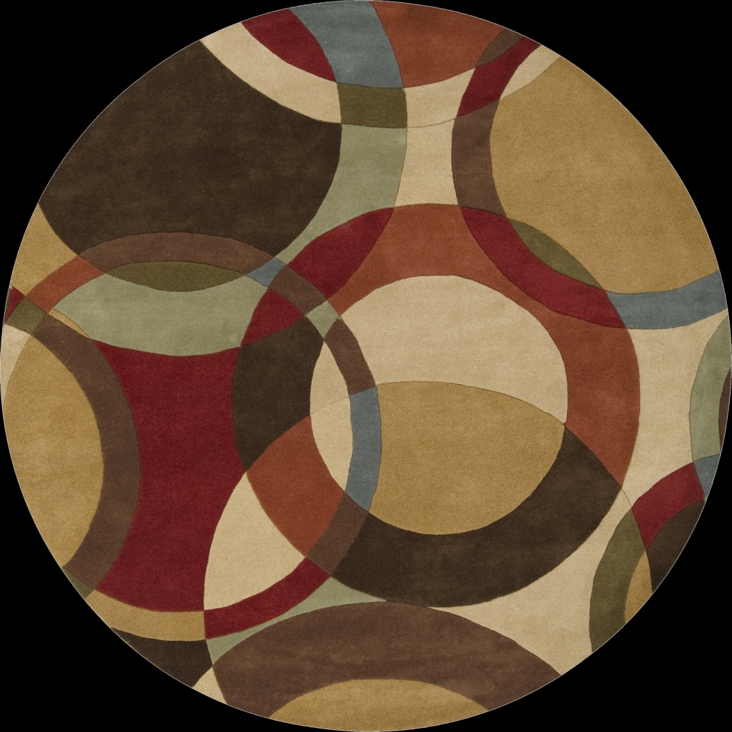 Avere Brown 8' Round Rug - Thumbnail - Image 1