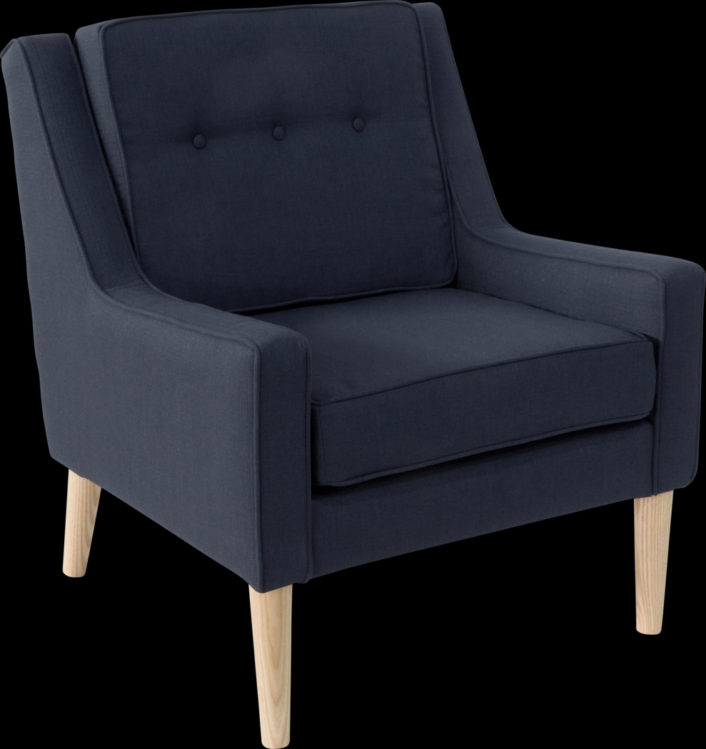 Averett Blue Accent Chair - Thumbnail - Image 1
