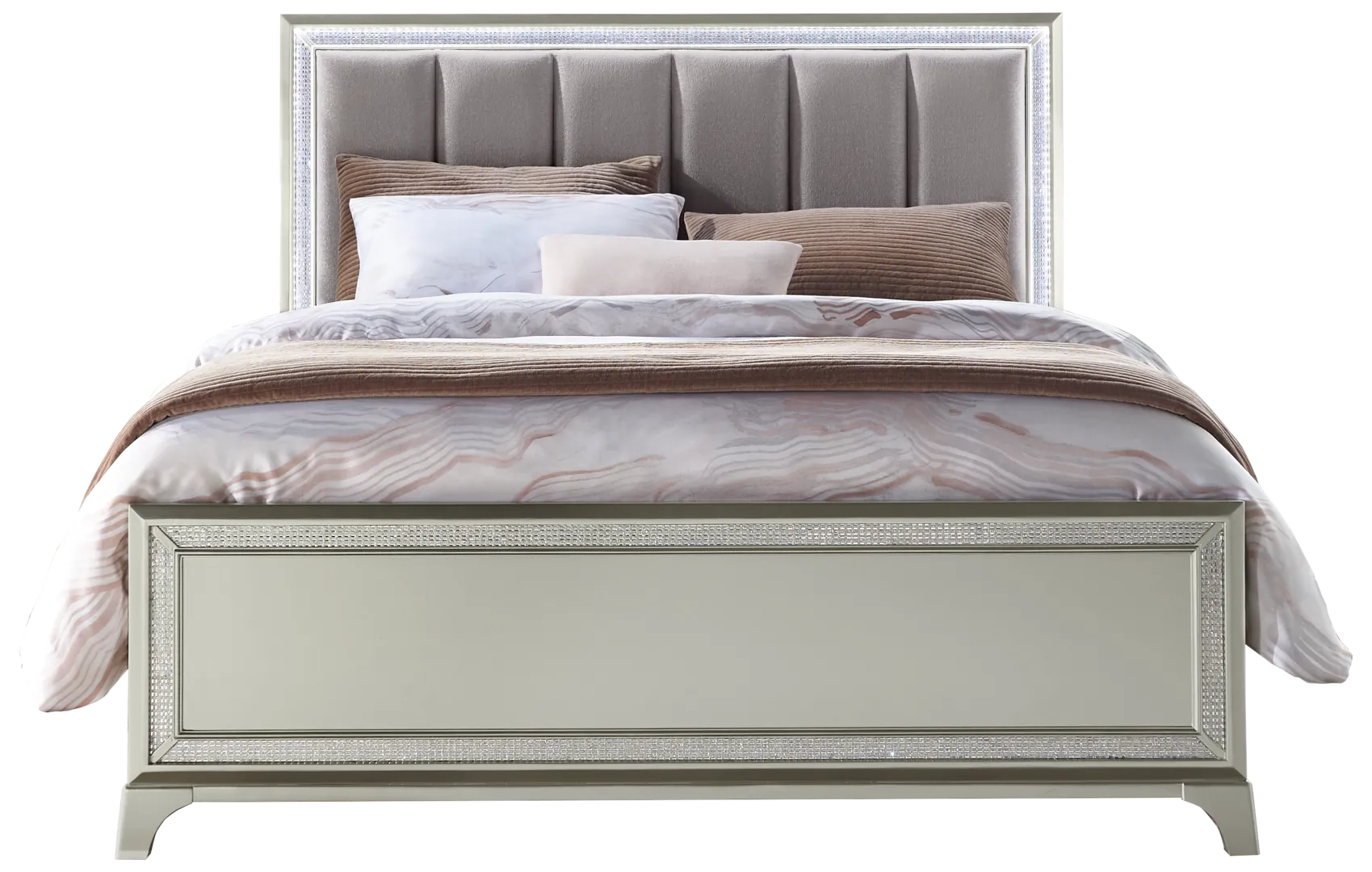 silver 3 pc king bed