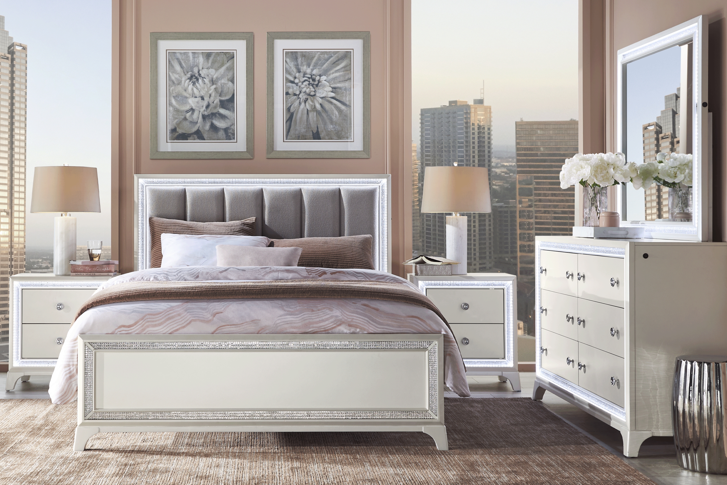 Avery White 5 Pc King Bedroom - Thumbnail - Image 1