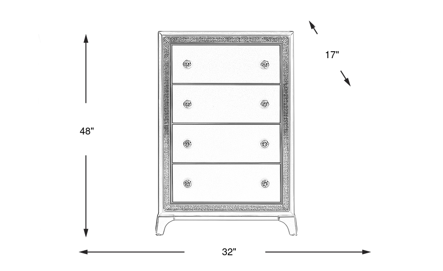 Dimension Image. Please refer to the Dimension Tab on this page for dimension details.