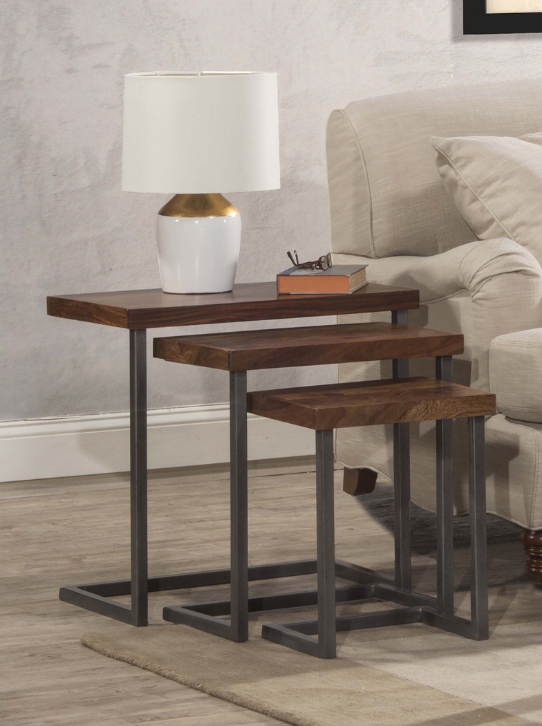 Aviemore Brown Nesting Tables, Set of 3 - Thumbnail - Image 2