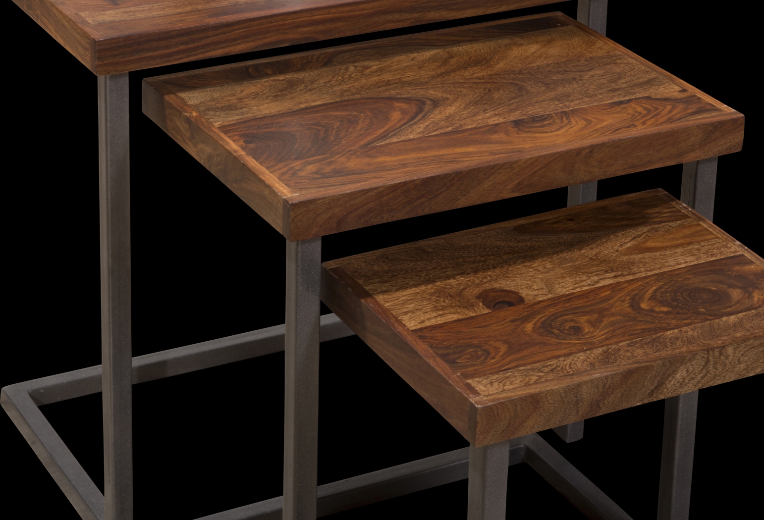 Aviemore Brown Nesting Tables, Set of 3 - Thumbnail - Image 4