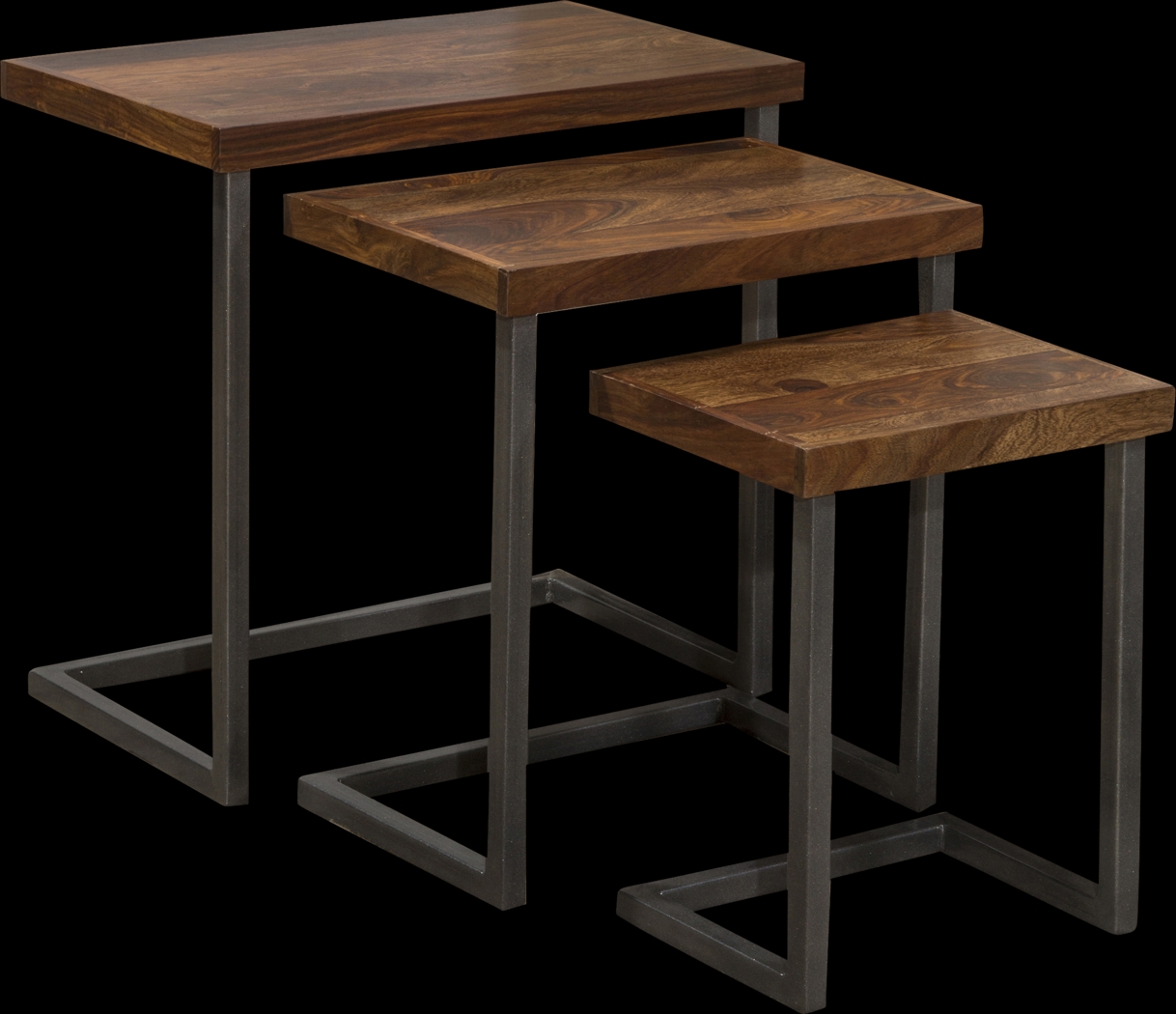 Aviemore Brown Nesting Tables, Set of 3 - Thumbnail - Image 1