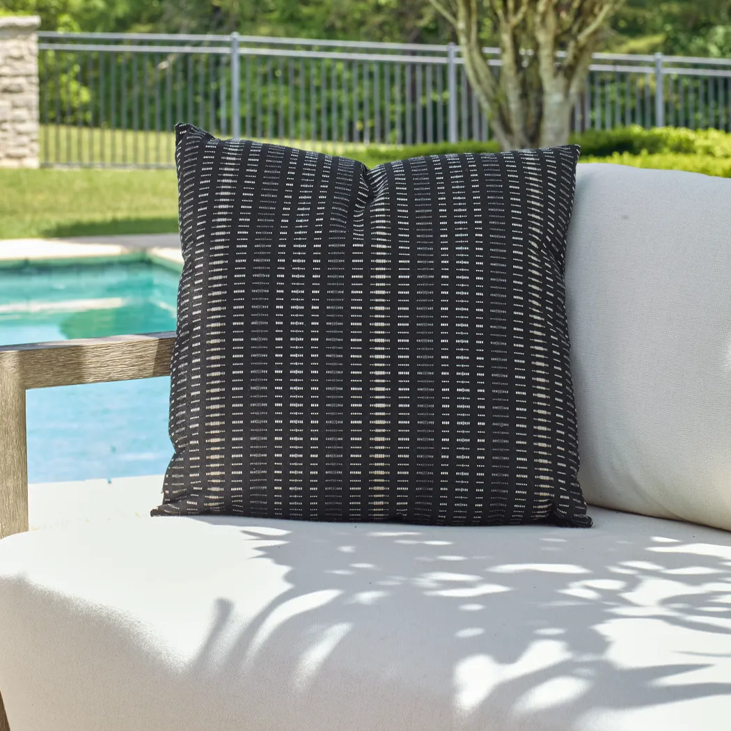 Aviha Black Indoor/Outdoor Accent Pillow - Thumbnail - Image 2