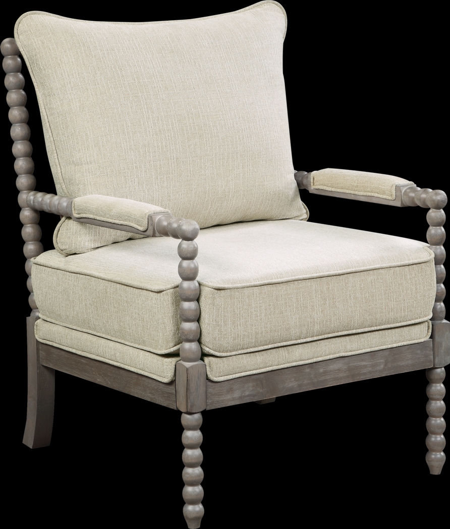 Avinelle Beige Accent Chair - Thumbnail - Image 1