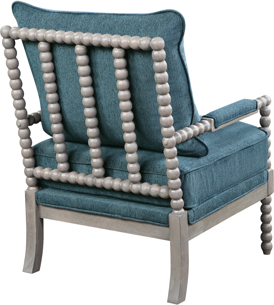 Avinelle Blue Accent Chair - Thumbnail - Image 4