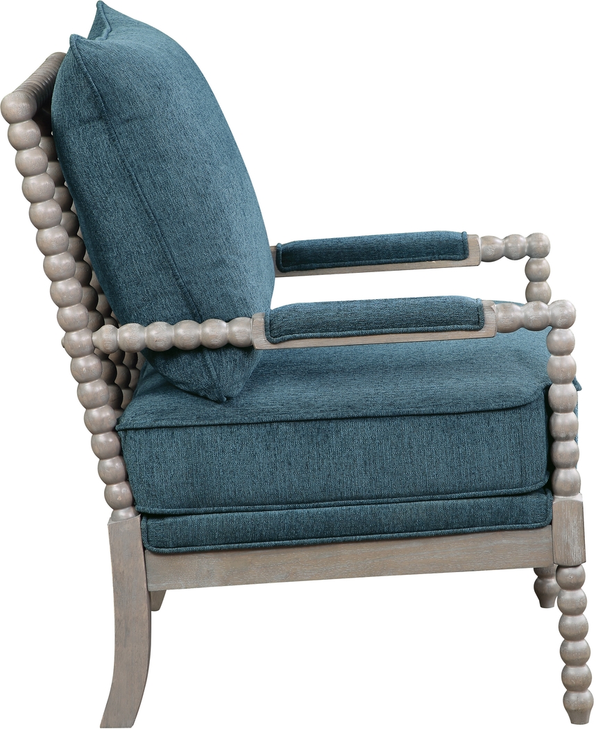 Avinelle Blue Accent Chair - Thumbnail - Image 6
