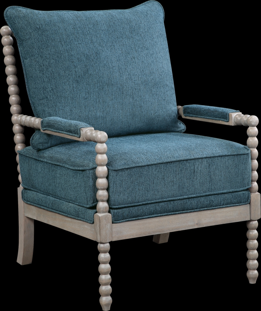Avinelle Blue Accent Chair - Thumbnail - Image 1