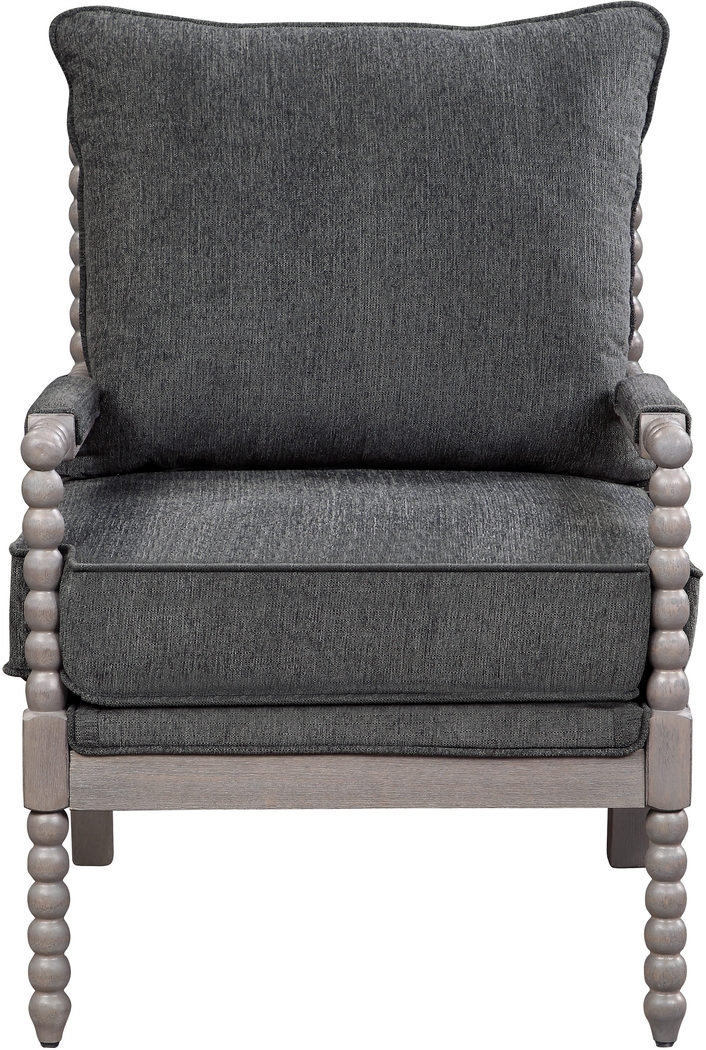 Avinelle Dark Gray Accent Chair - Thumbnail - Image 4