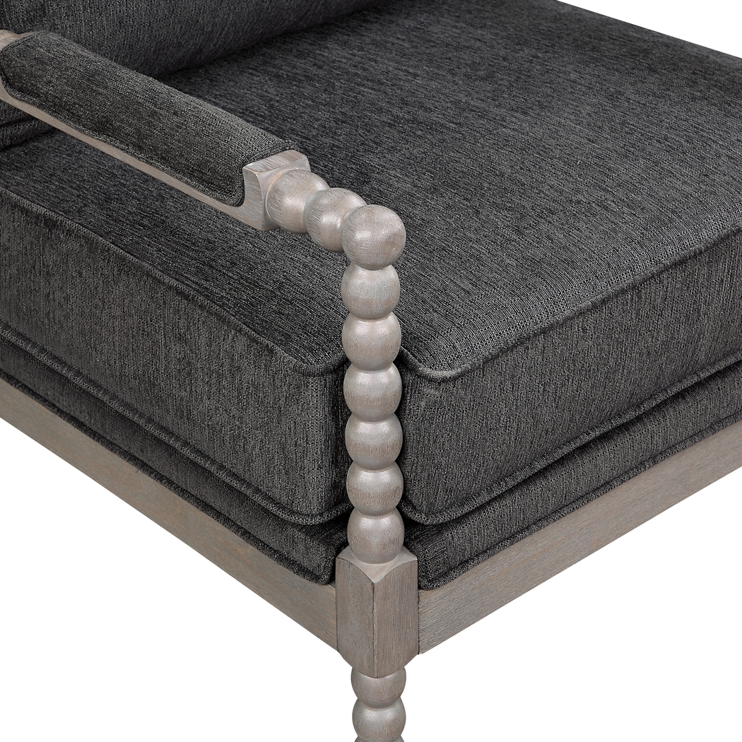 Avinelle Dark Gray Accent Chair - Thumbnail - Image 7