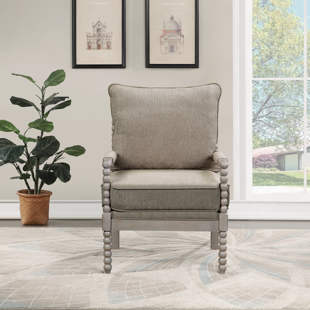 Avinelle Gray Accent Chair - Thumbnail - Image 3
