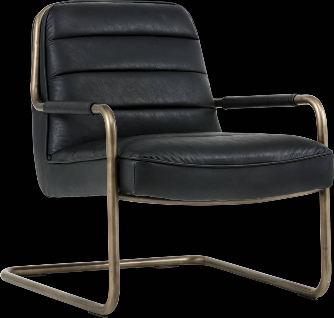 Avinyo Black Accent Chair - Thumbnail - Image 1