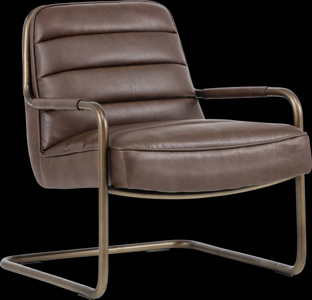 Avinyo Brown Accent Chair - Thumbnail - Image 1