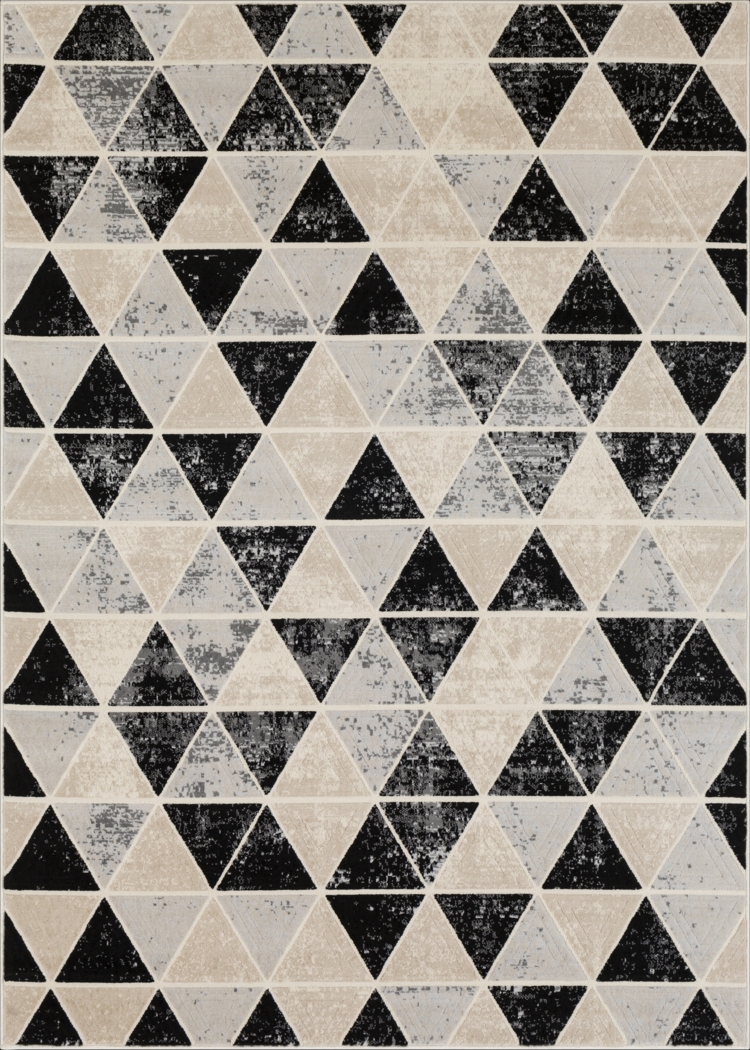 Aviral Black 5'3 x 7'3 Rug - Thumbnail - Image 1