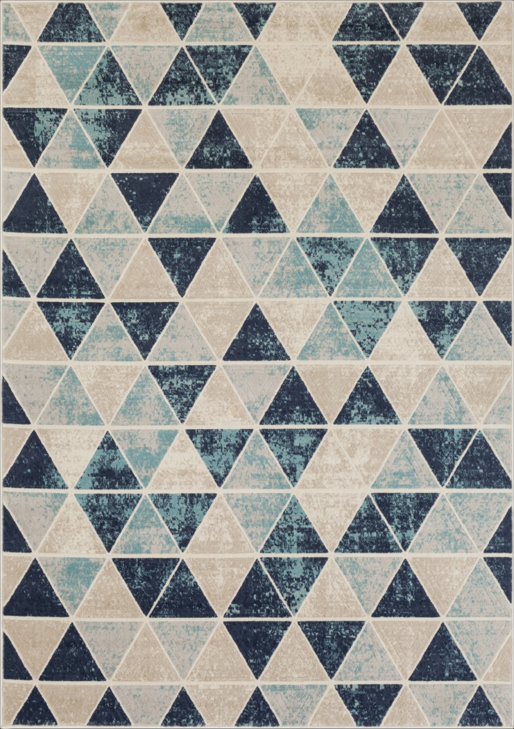 Aviral Blue 5'3 x 7'3 Rug - Thumbnail - Image 1