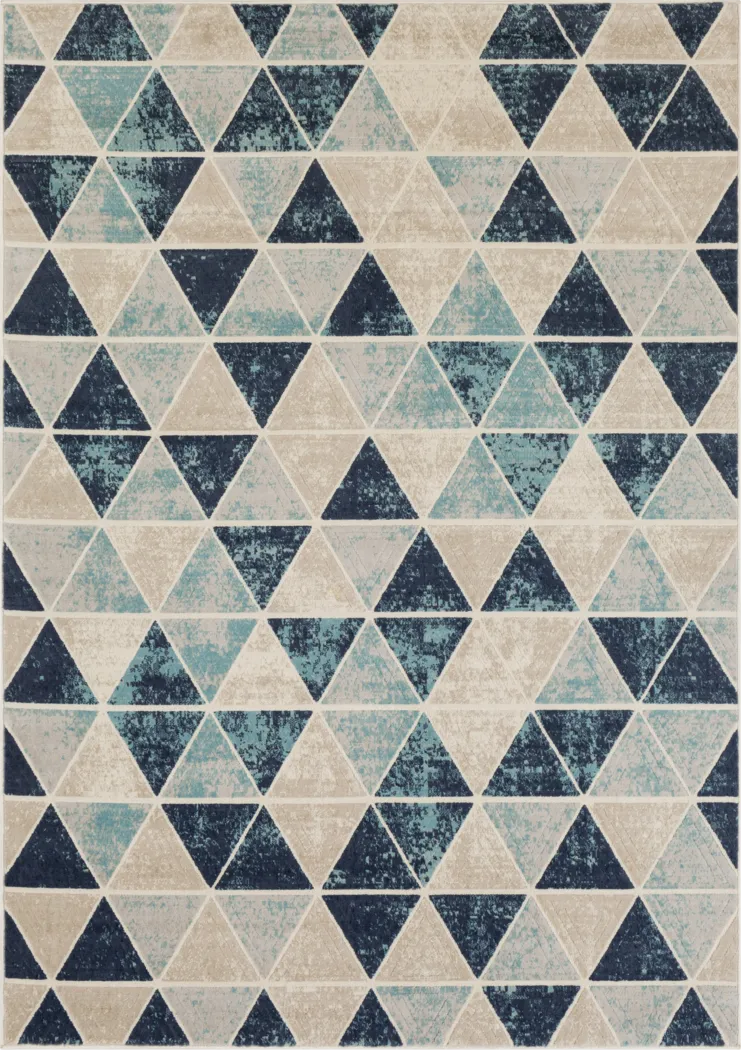 Aviral Blue 7'10 x 10'3 Rug - Thumbnail - Image 1