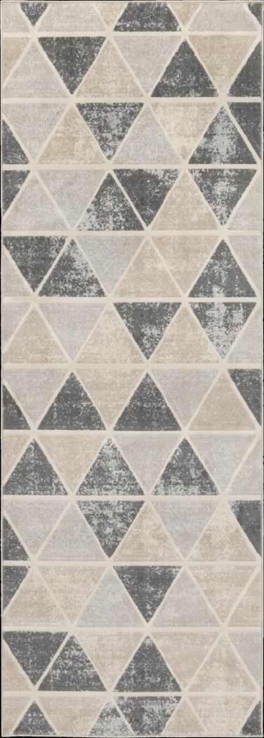 Aviral Gray 2'7 x 7'3 Runner Rug - Thumbnail - Image 1