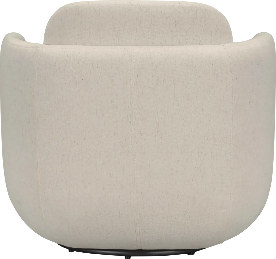Avishan Cream Swivel Accent Chair - Thumbnail - Image 4