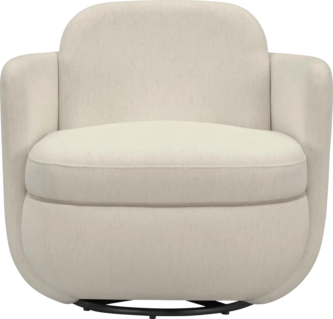 Avishan Cream Swivel Accent Chair - Thumbnail - Image 5