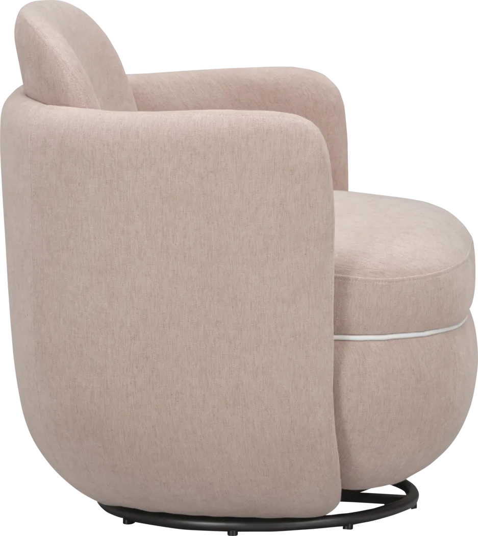 Avishan Pink Swivel Accent Chair - Thumbnail - Image 3