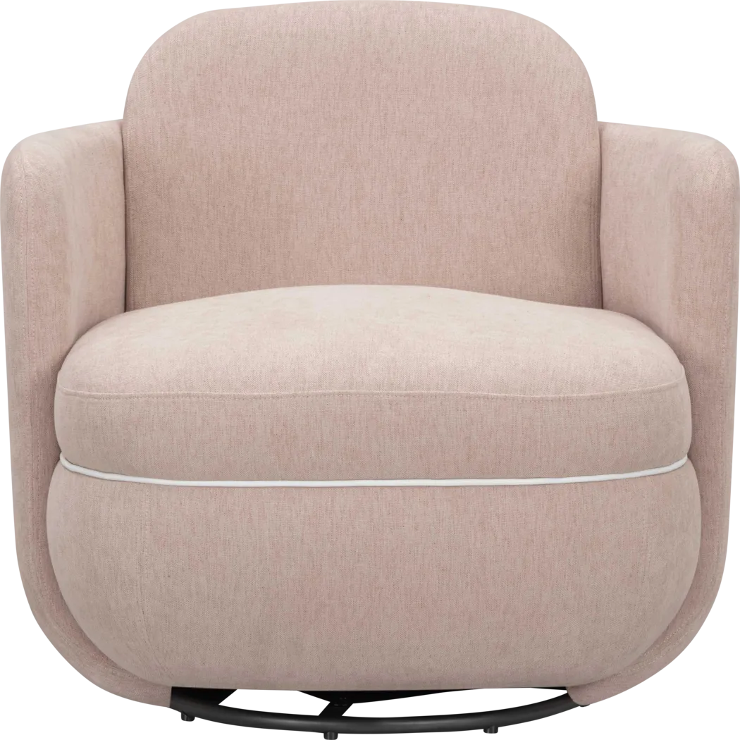 Avishan Pink Swivel Accent Chair - Thumbnail - Image 4