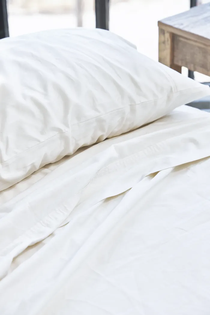 Avocado Organic Cotton White 4 Pc King Bed Sheet Set - Image 7