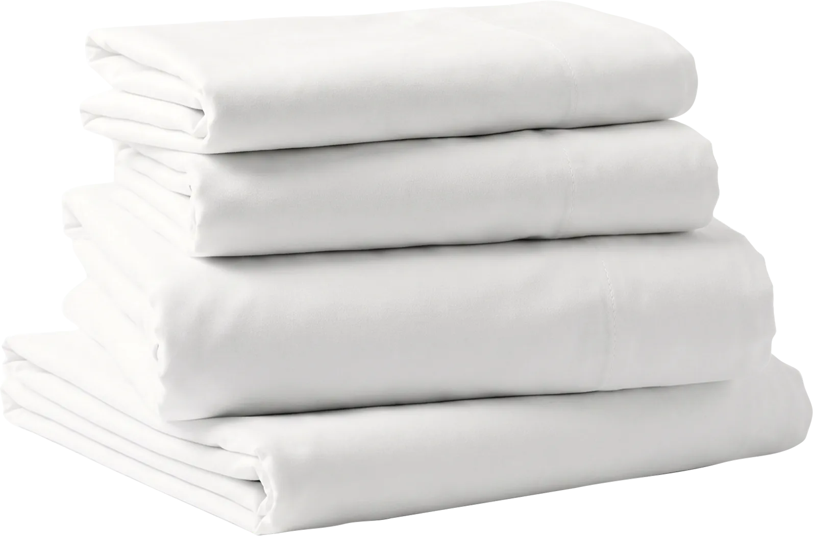 Avocado Organic Cotton White 4 Pc Queen Bed Sheet Set - Image 1
