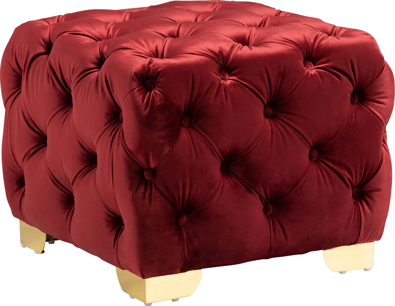 Avocet Burgundy Ottoman - Thumbnail - Image 1